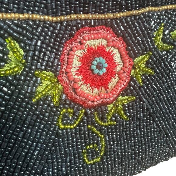 Mary Frances Blue Beaded Mystic Flap Crossbody Bag Gold Chain Crossbody - Picture 11 of 16